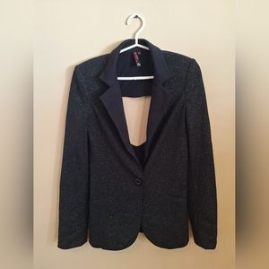 Material Girl Black Sparkle Blazer - Size Small